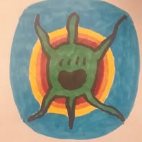 Turtle on handrum design